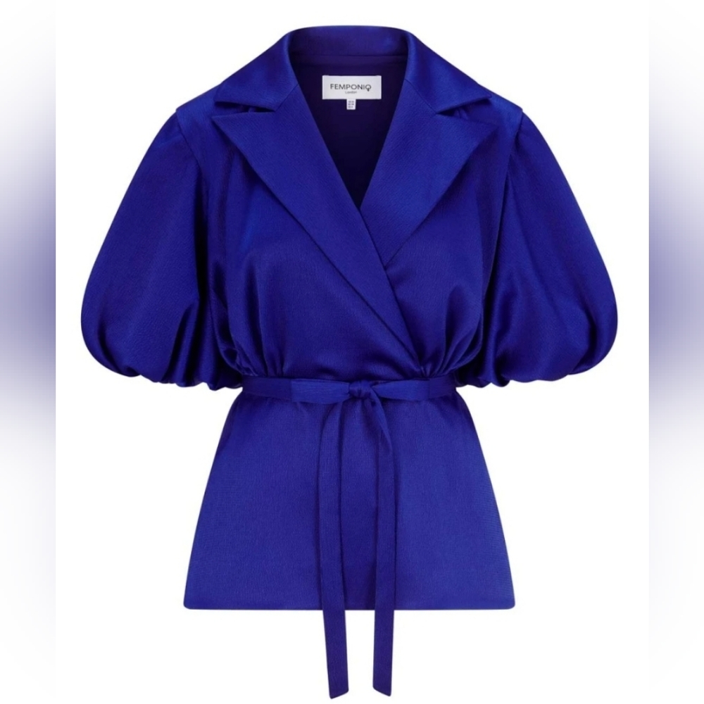 Highend FEMPONIQ Royal Blue Blouse, size 8